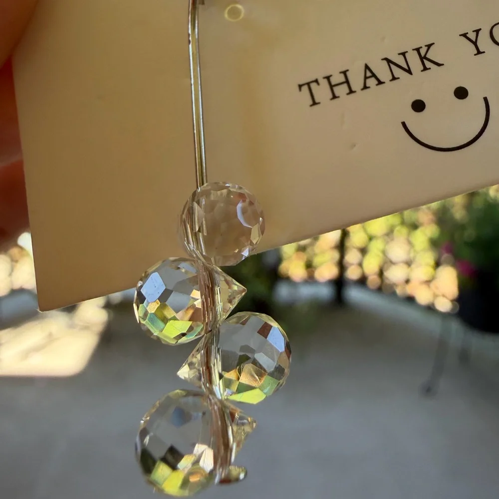 Elegant Silver Crystal Drop Earrings - Picture 3 of 4